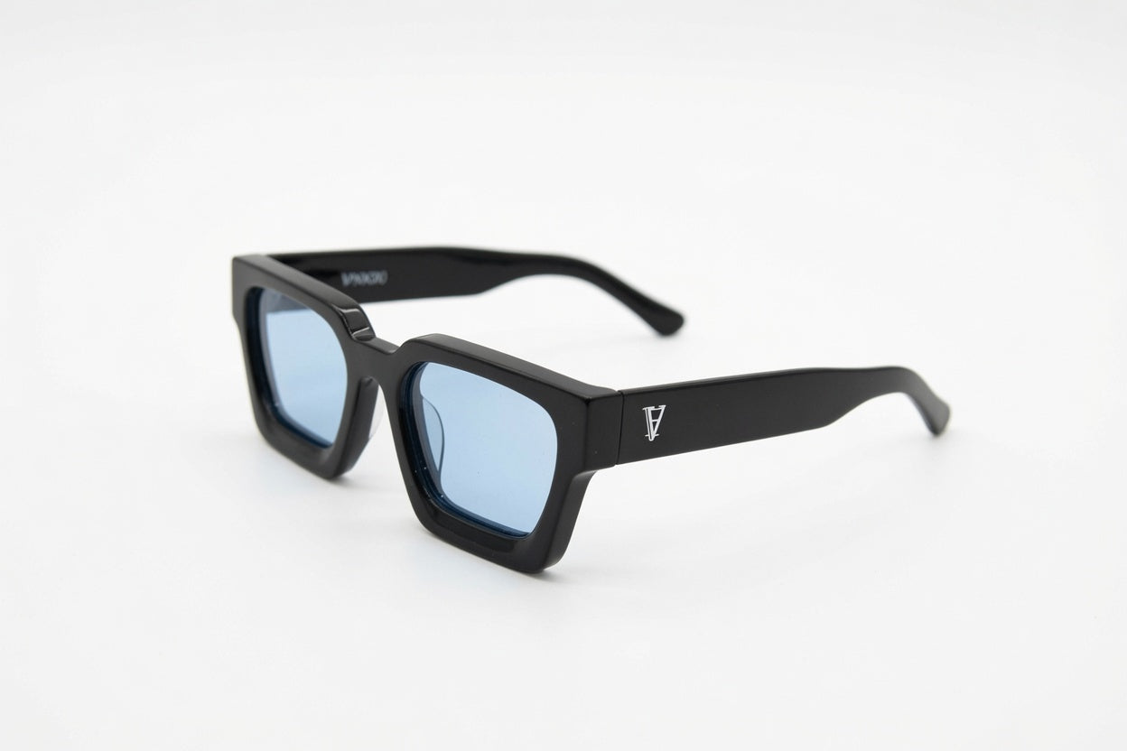 Monarch - White Logo Light Blue Lens
