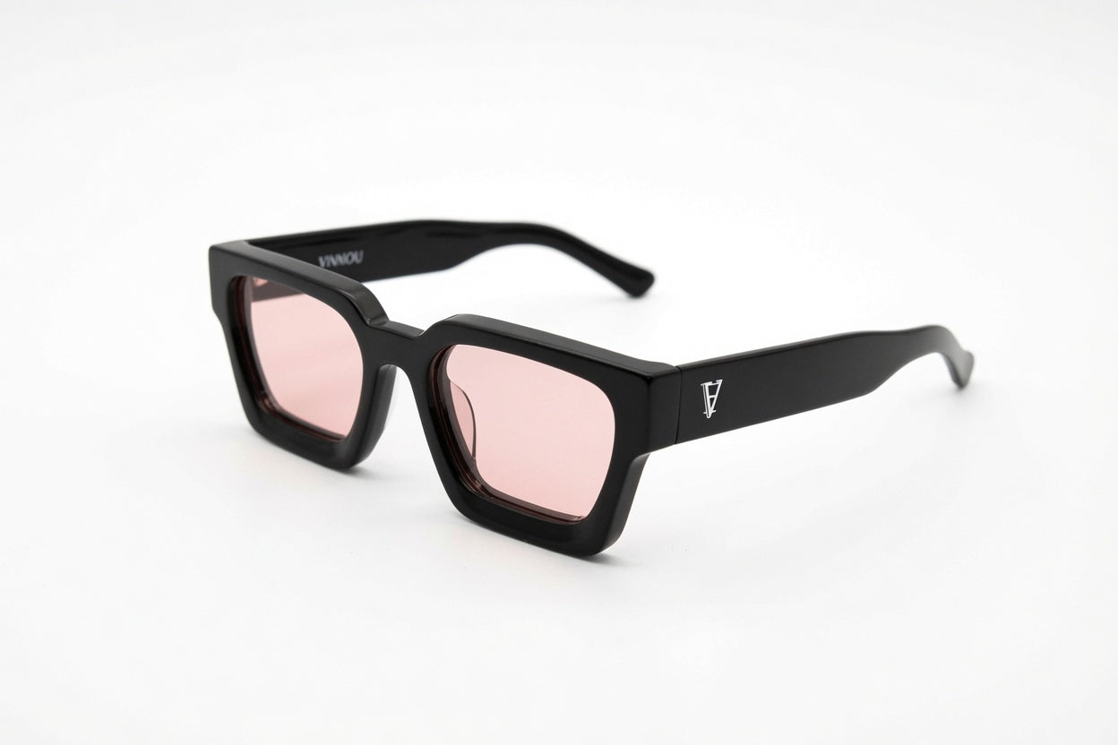 Monarch White Logo - Pink Lens