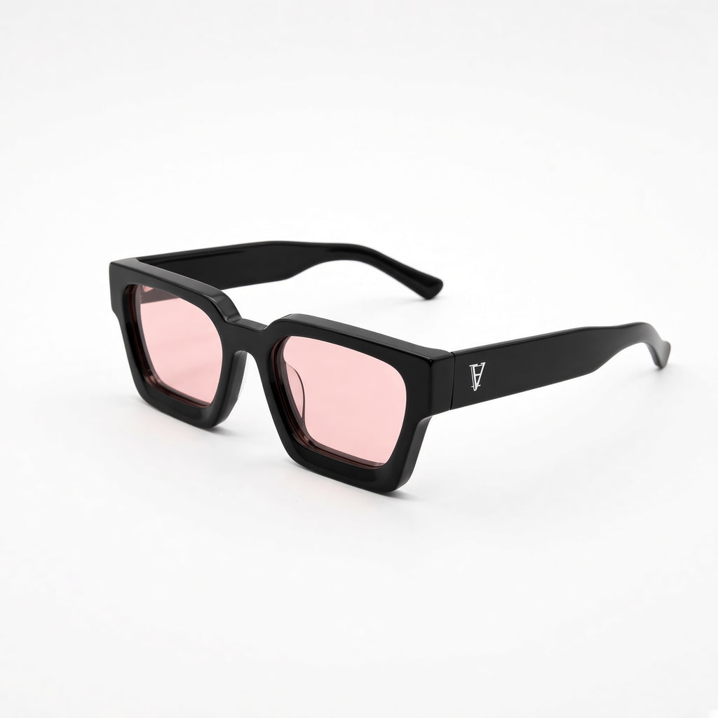 Monarch White Logo - Pink Lens